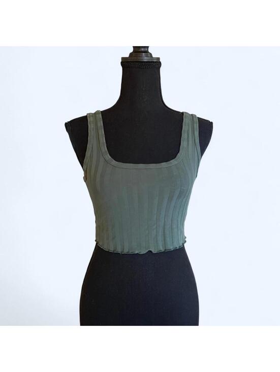 aerie Tops - Offline by Aerie green ribbed fairycore crop tank top size XS